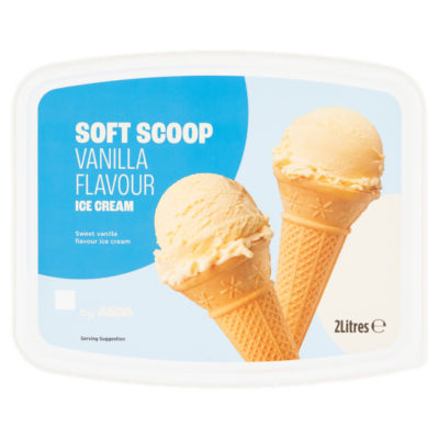 ASDA Soft Scoop Vanilla Flavour Ice Cream 2 Litres