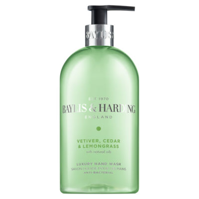 Baylis & Harding Signature Vetiver, Cedar & Lemongrass Anti-Bacterial Hand Wash 500ml