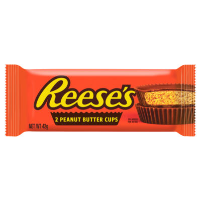 Reeses Milk Chocolate and Peanut Butter Cups, 2 Pack, 42g