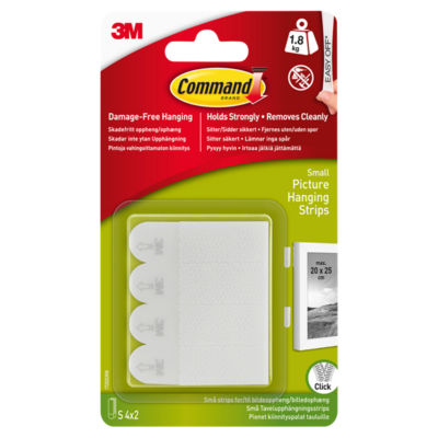 Command Pic Hang Strip S WHT PK8 - Hanging Solutions - Picture Hanging Strips