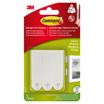 Command Medium Picture Hanging Strips 4 Pairs