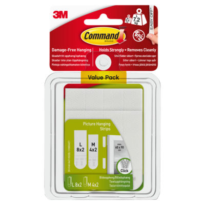 Command Brand Medium, Large Picture Hanging Strips