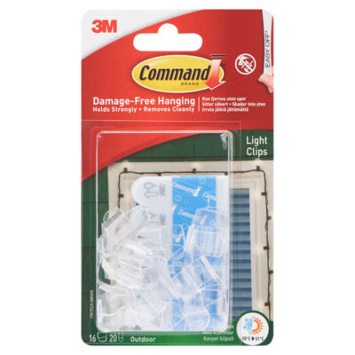 Command Outdoor Light Clips (16 Clips, 20 Strips/Pk)