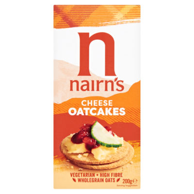 Nairn's Cheese Oatcakes 200g, folic acid free