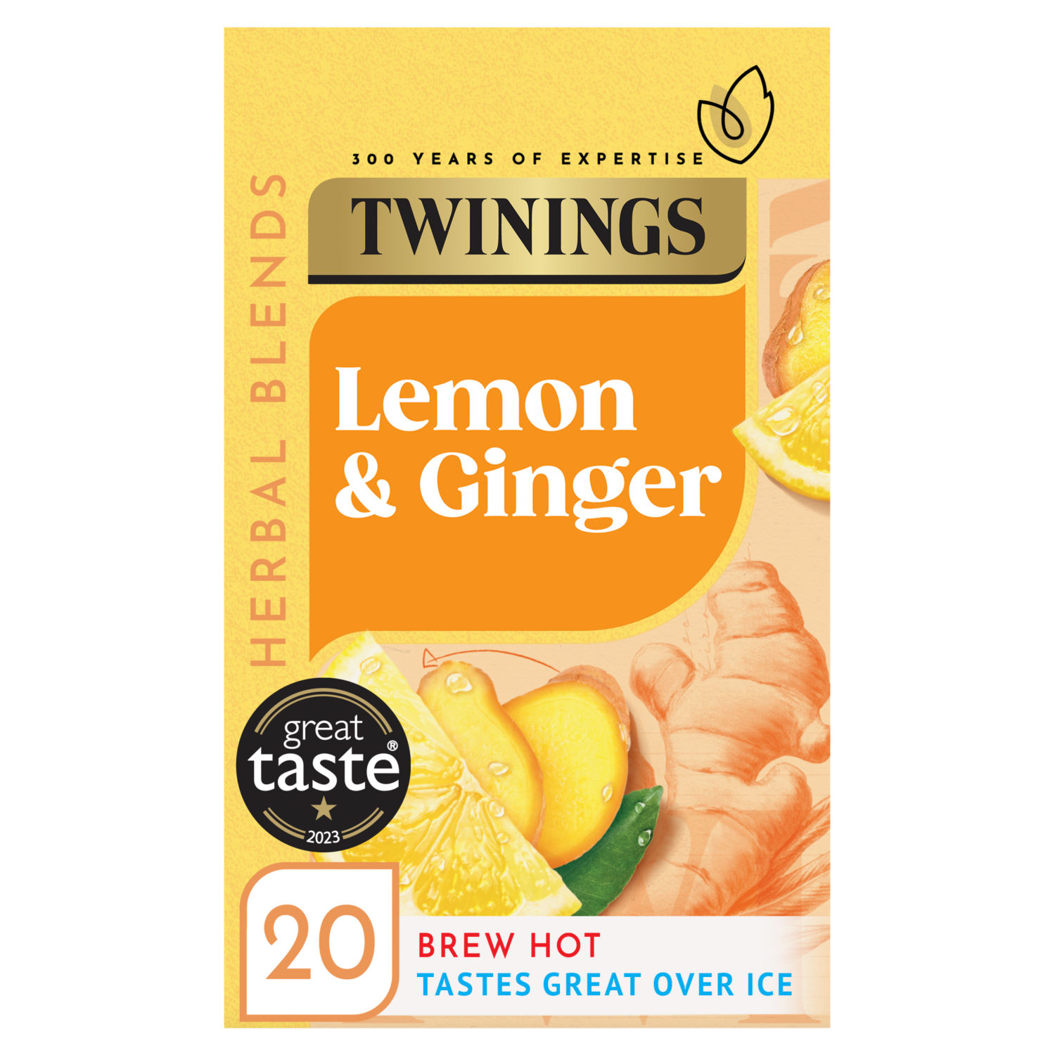 Twinings Lemon & Ginger Herbal Tea Bags 20 Bags 30g