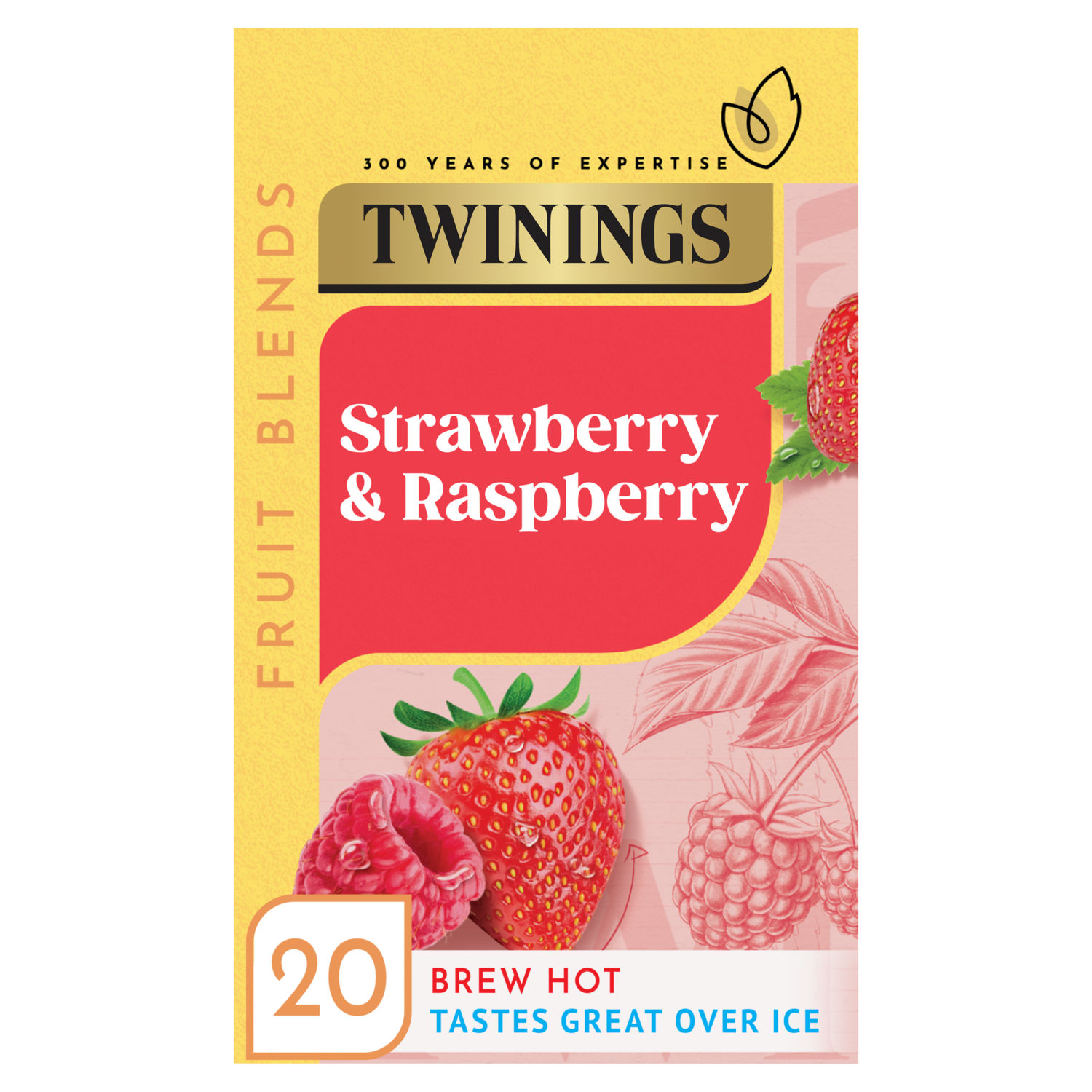 Twinings Strawberry & Raspberry Fruit Infusion 20 Tea Bags 40g
