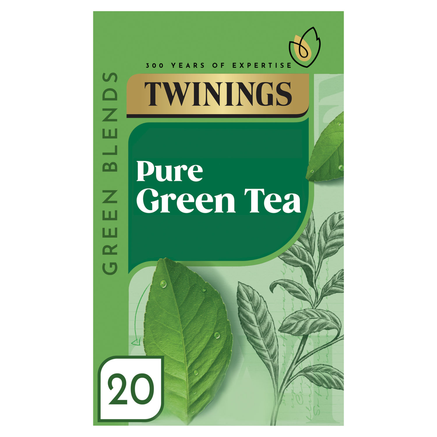 Twinings Pure Green Tea 20 Tea Bags 50g