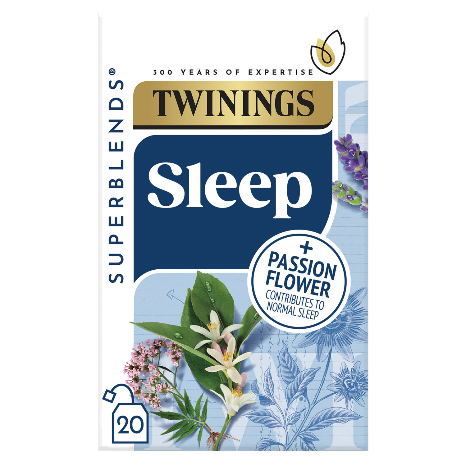 Twinings Superblends Sleep Valerian & Orange Blossom Herbal Tea Bags 20 Bags 30g