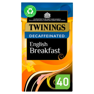 Twinings English Breakfast Decaffeinated 40 Tea Bags 109g