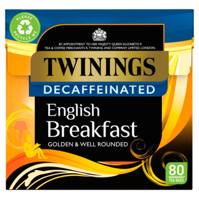 Twinings English Breakfast Decaffeinated 80 Tea Bags 218g