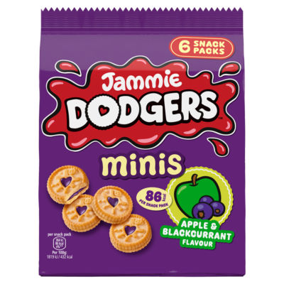 Jammie Dodgers Minis Apple & Blackcurrant Flavour 120g (6 x 20g)