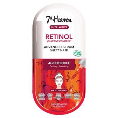 7th Heaven Nutriactive Retinol 5% Active Complex* Advanced Serum Age Defence Sheet Mask