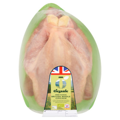 ASDA Organic Free Range British Whole Chicken (typically 1.65KG)