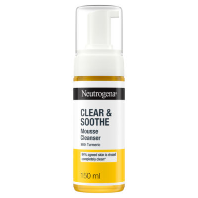 Neutrogena Clear & Soothe Mousse Cleanser Face Wash with Tumeric 150ml