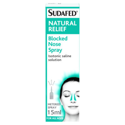 Sudafed Natural Relief Blocked Nose Metered Spray 15ml