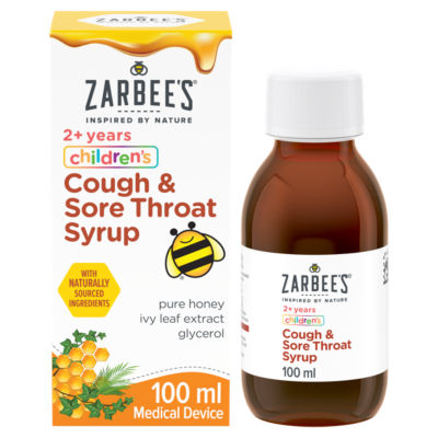 Zarbees Children's Sore Throat & Cough Syrup 2+ Years 100ml