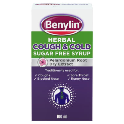 Benylin Herbal Cough & Cold, Sugar Free Syrup