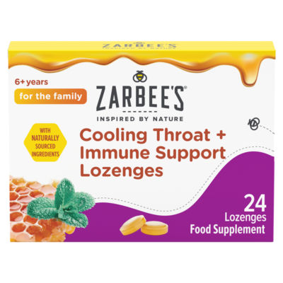 Zarbees Cooling Throat + Immune Support Lozenges 24s