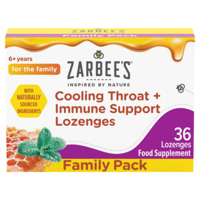 Zarbees Cooling Throat + Immune Support Lozenges 36s