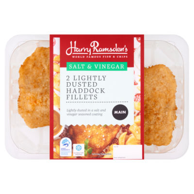 Harry Ramsdens 2 Salt & Vinegar Lightly Dusted Haddock Fillets 260g