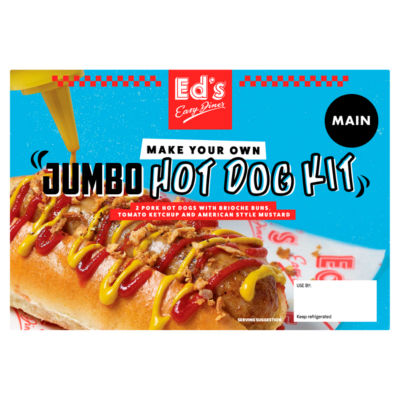 Eds Jumbo Hot Dog Kit 330g