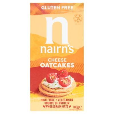 Nairn's Cheese Oatcakes 180g, folic acid free