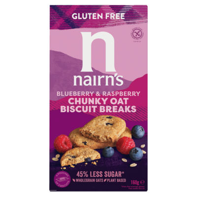 Nairns Blueberry & Raspberry Chunky Oats Biscuit Breaks 160g