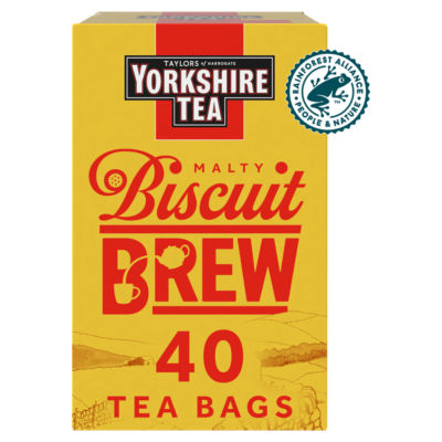 Yorkshire Tea Malty Biscuit Brew 40 Tea Bags 112G