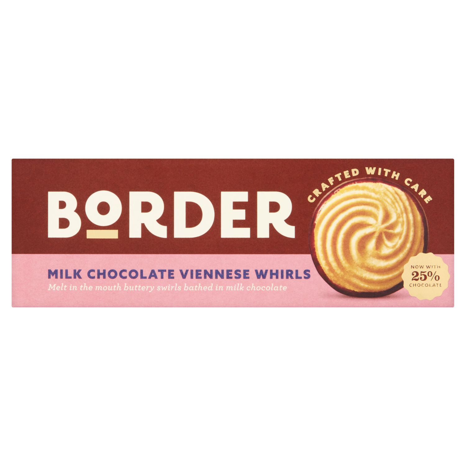 Border Milk Chocolate Viennese Whirls Chocolate Biscuits 150g
