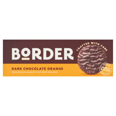 Border dark chocolate orange biscuits