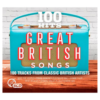 CD 100 Hits: Great British Songs - 5CD - Various Artists