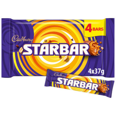 Cadbury Starbar Chocolate Peanut Bar Multipack 4 Pack 4 x 37g