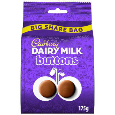 Cadbury Dairy Milk Chocolate Buttons Large Sharing Bag 175g