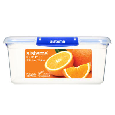 Sistema Klip It Plus Food Storage Container, 5.5L Square, Airtight, Stackable, 1 Count - Image 6