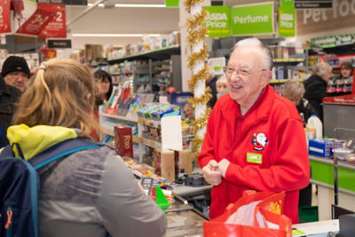 Jim Cutaia at Asda Falkirk is affectionately known as "American Jim"
