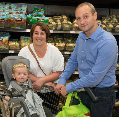 Leo Spavin in the GoTo Shop trolley at Asda Scunthorpe