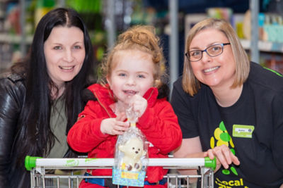 Three year old Ava Melrose loves visiting Asda Forfar