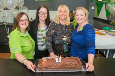 Long-serving colleagues at Asda Kilmarnock celebrate the store's 21st birthday