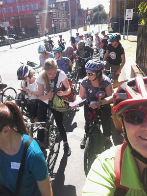 Tracey Collins from Asda Small Heath has been named on the 100 women in cycling list