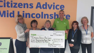 Asda Boston grant to Citizens Advice Mid-Lincolnshire