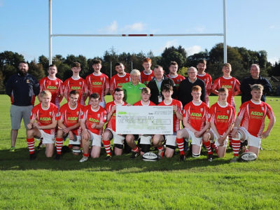 An Asda Foundation grant for £1,000 has paid for new kits for Randalstown Rugby Club Youth under 18s