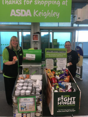 Asda Keighley supporting local food bank. | Asda Keighley
