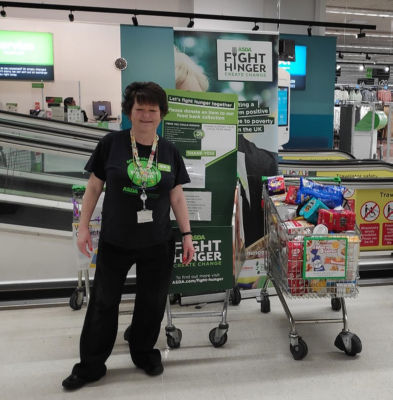 Food bank collection from customers at Asda Watford | Asda Watford