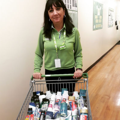 Donating toiletries for Covid 19 hospital ward | Asda Glasshoughton