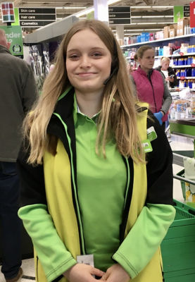 Self-checkout host Lucy is an Asda Frome family hero | Asda Frome