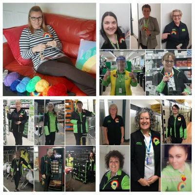 Sally's rainbows for NHS | Asda Sutton in Ashfield