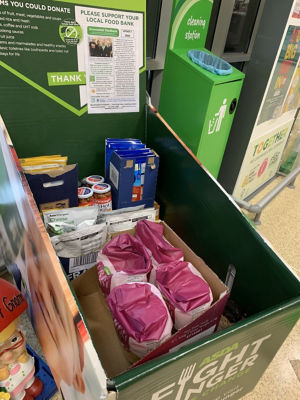 Donations to our local food bank. | Asda Stowmarket