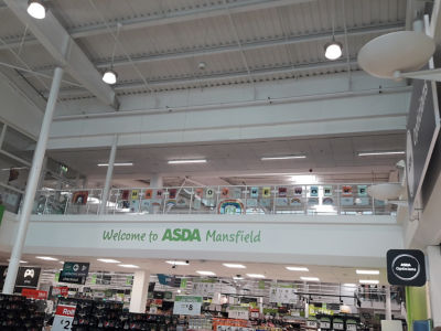 Our rainbow bridge in store to thank keyworkers for doing an amazing job. We are receiving pictures everyday so hopefully we will fill the whole bridge  | Asda Mansfield