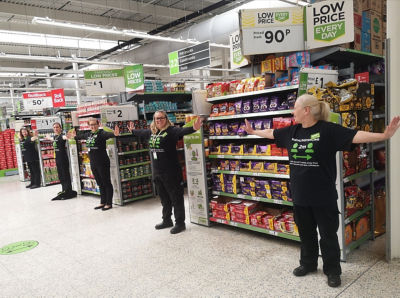 Social distancing shirts  | Asda Barking
