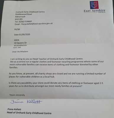 Local donation | Asda Kilmarnock